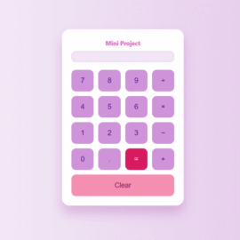 Calculator Project HTML CSS JS
